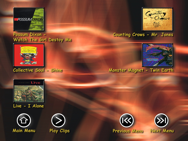 Rock Volume 1 Menu 6